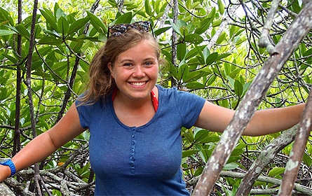 Song Saa's Volunteer Aimee Mcintosh involved in Mangrove Survey